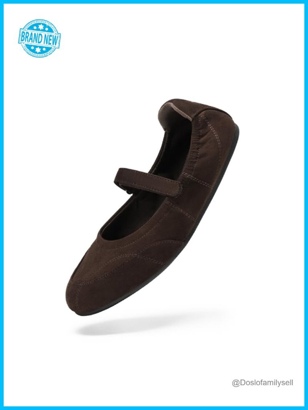 Women's Mary Jane Ballet Flats Faux Suede Memory Foam Casual Dress Shoes